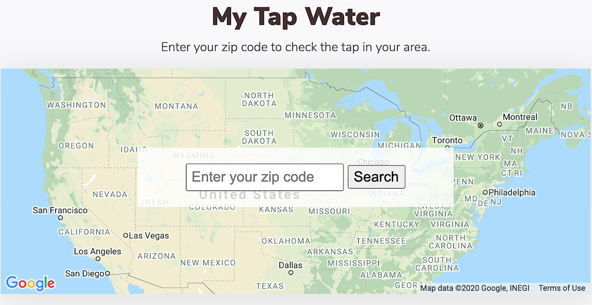 My Tap Water website